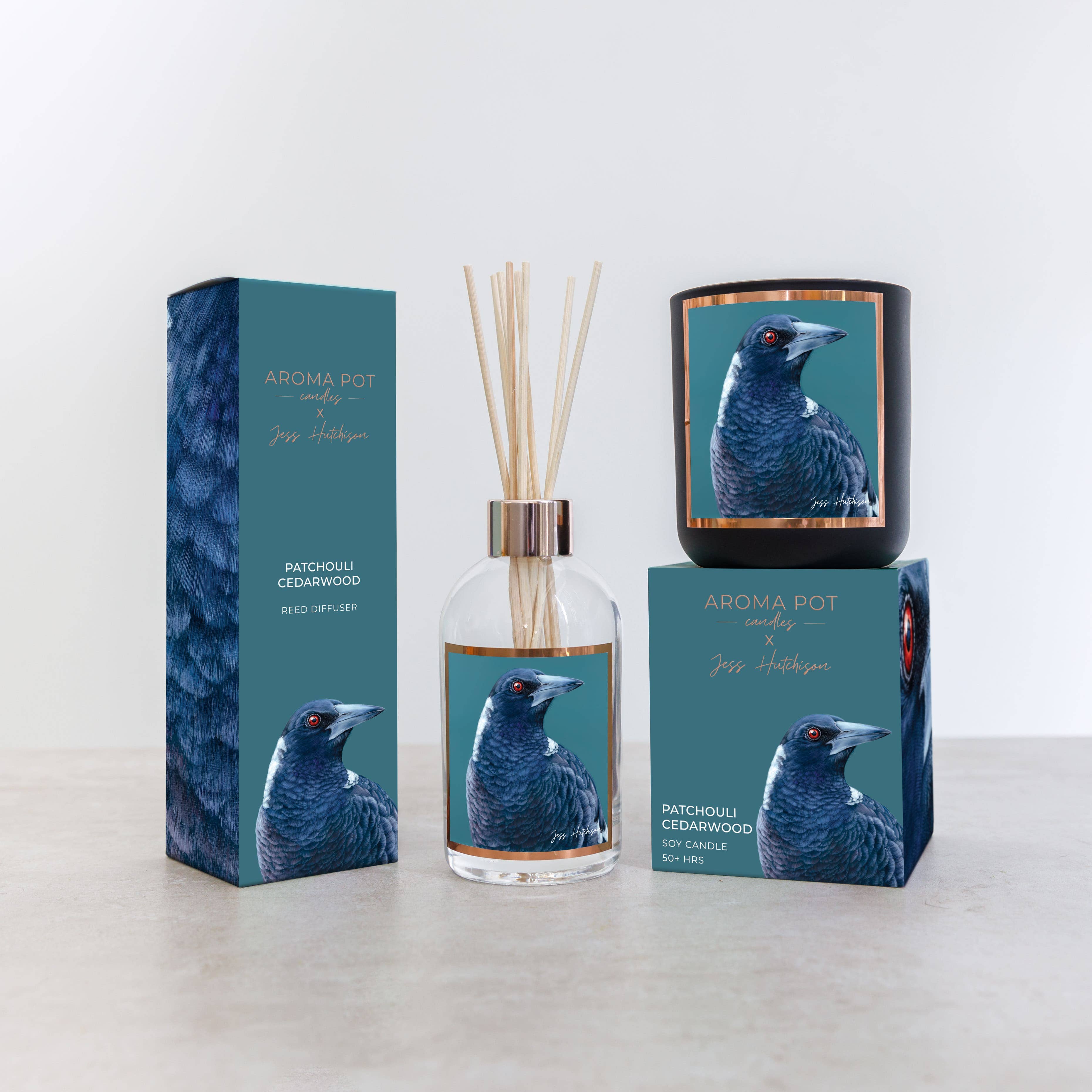 Australian artist soy candle | Patchouli Cedarwood | 50+hrs