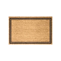 Double Black Border Coir Doormat, 60x90cm