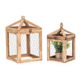 Wooden cloche set of 2