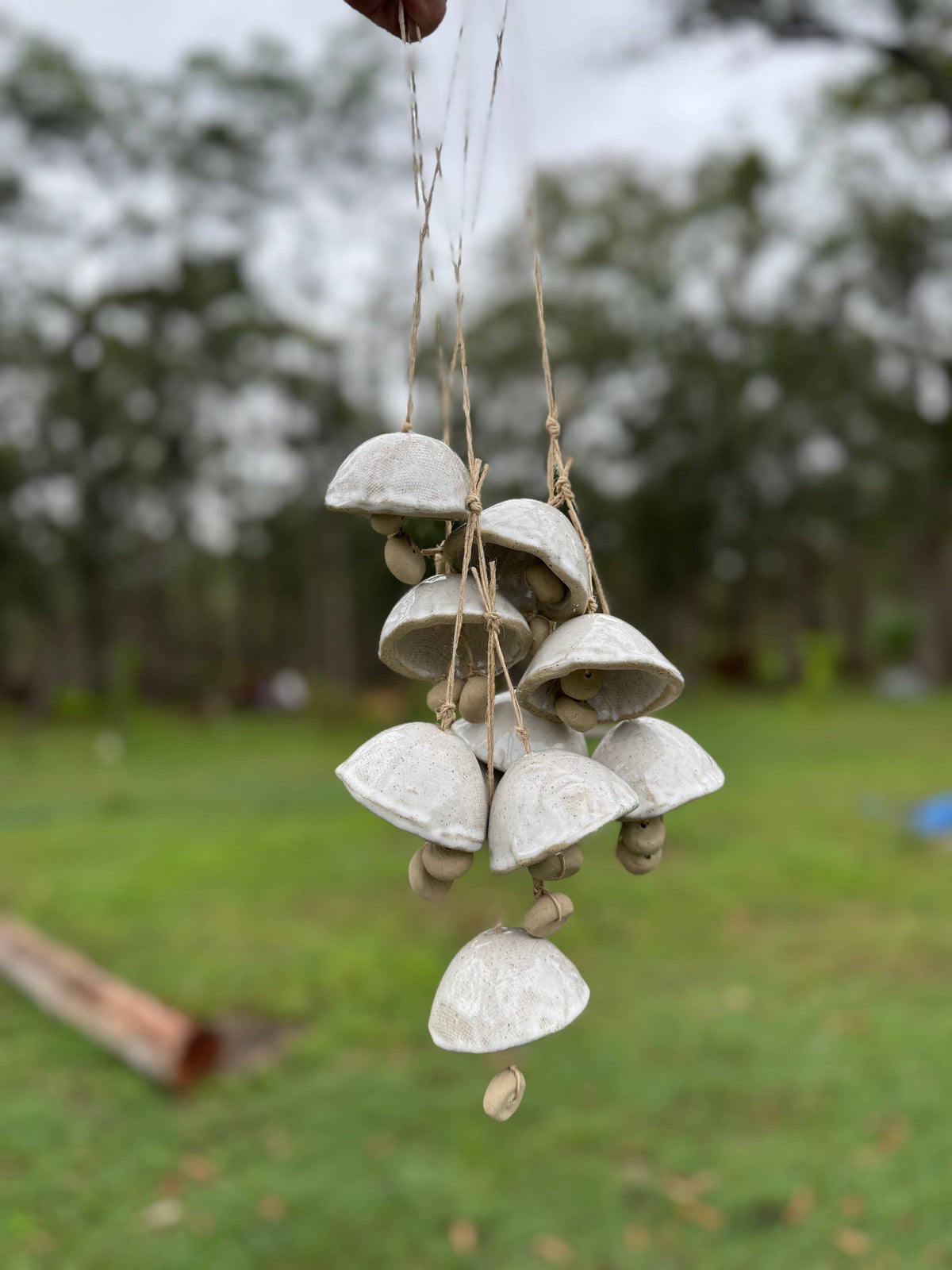 Ceramic Mushroom Bells: 5 Bells