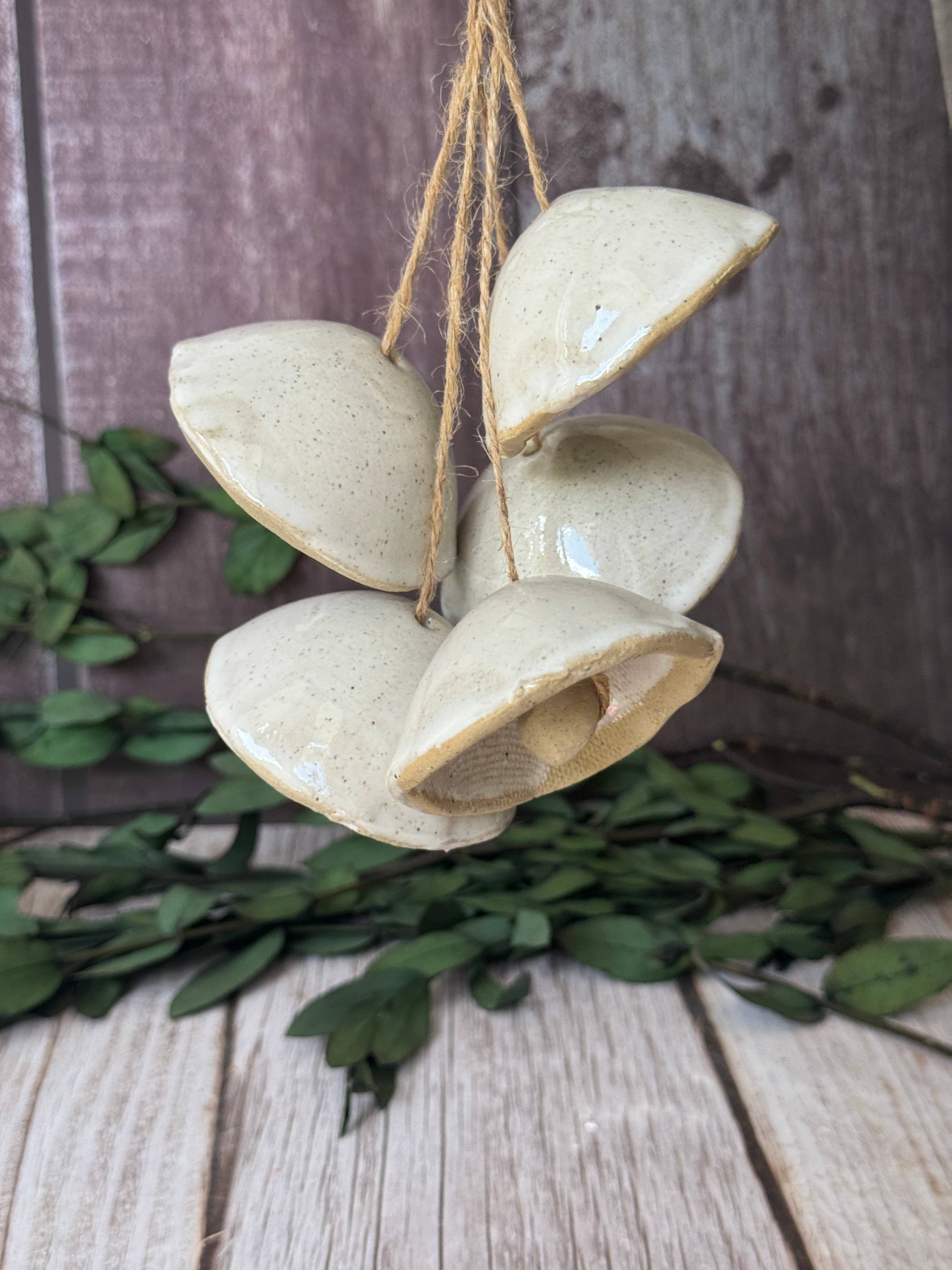 Ceramic Mushroom Bells: 5 Bells