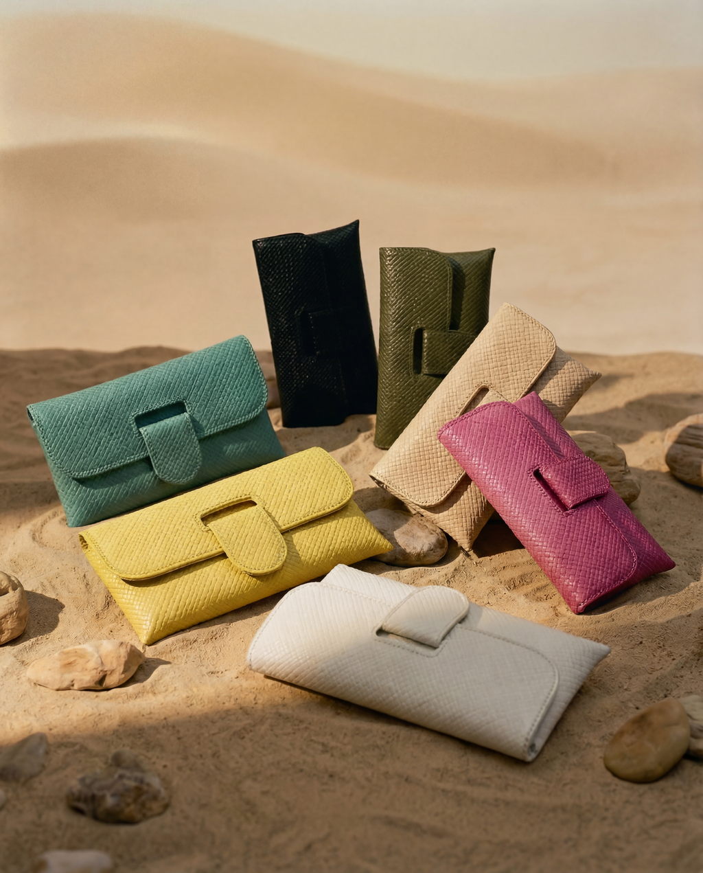 Willow Envelope Clutch: Green