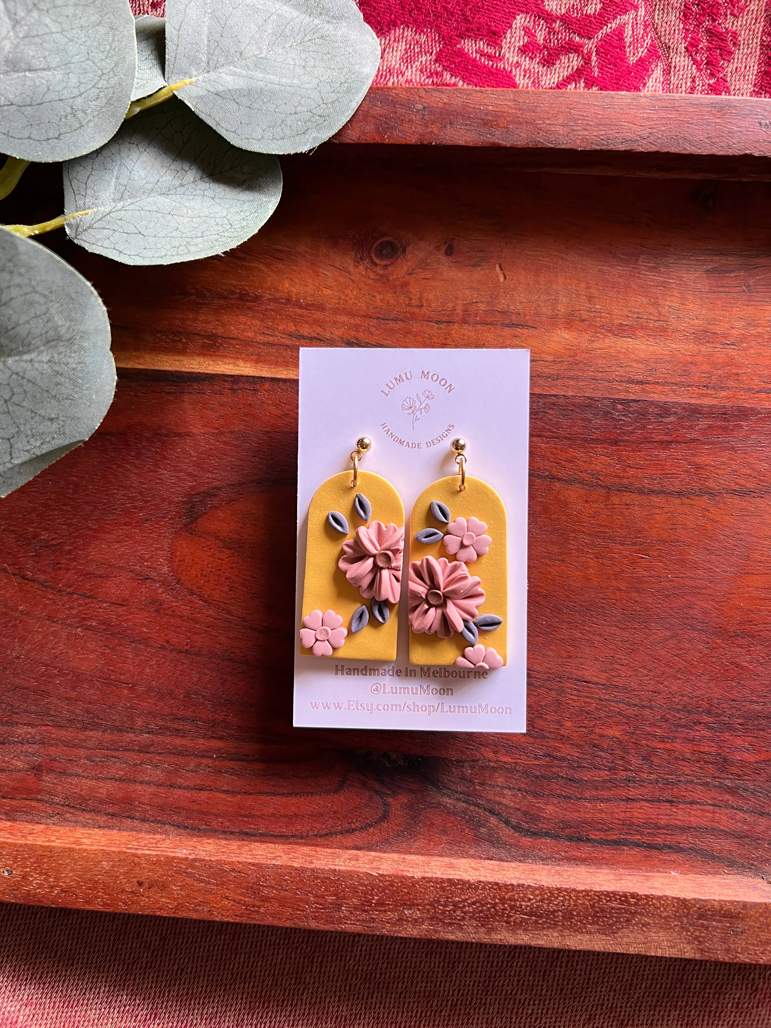 Grace Floral Earrings - Arch Shape