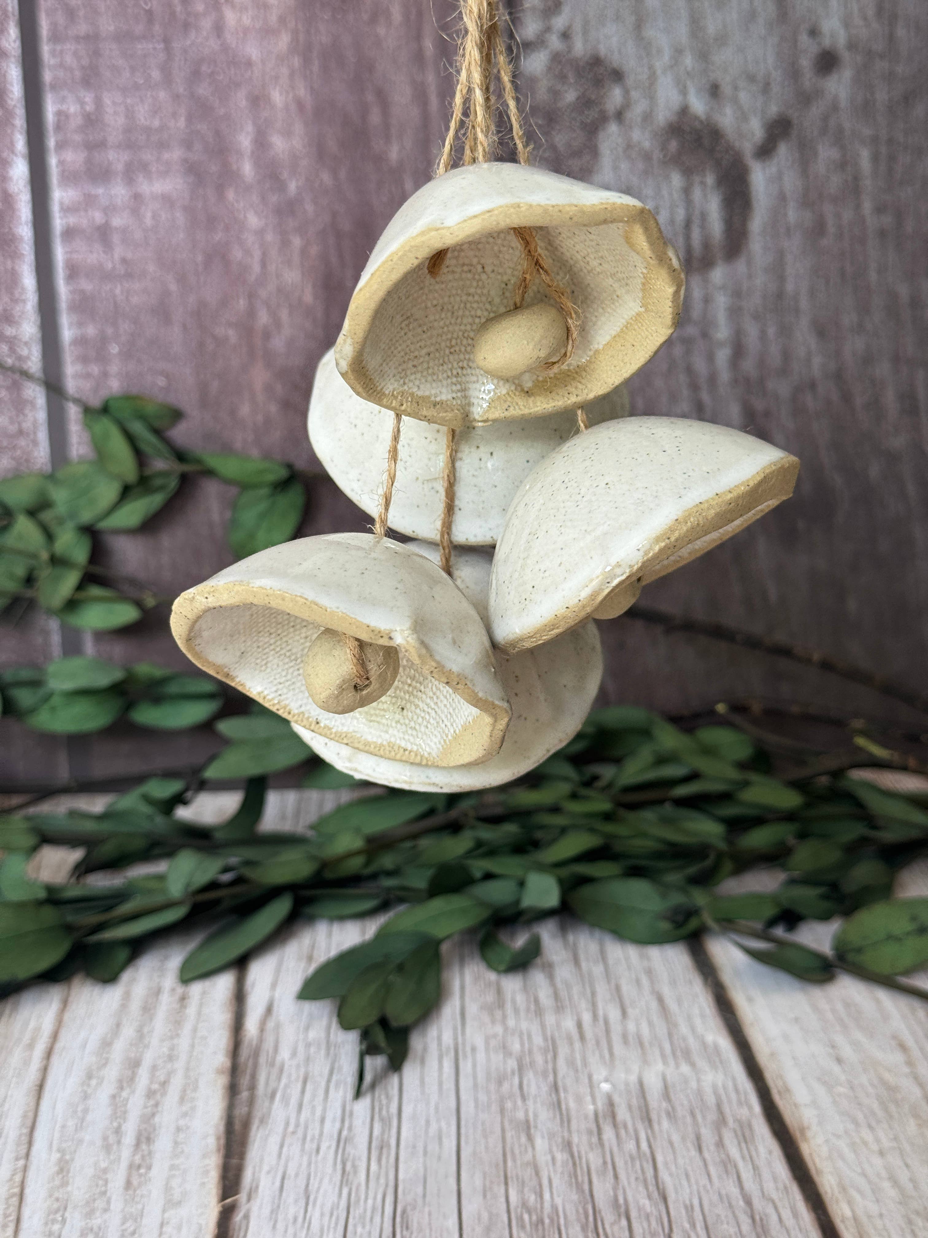 Ceramic Mushroom Bells: 5 Bells