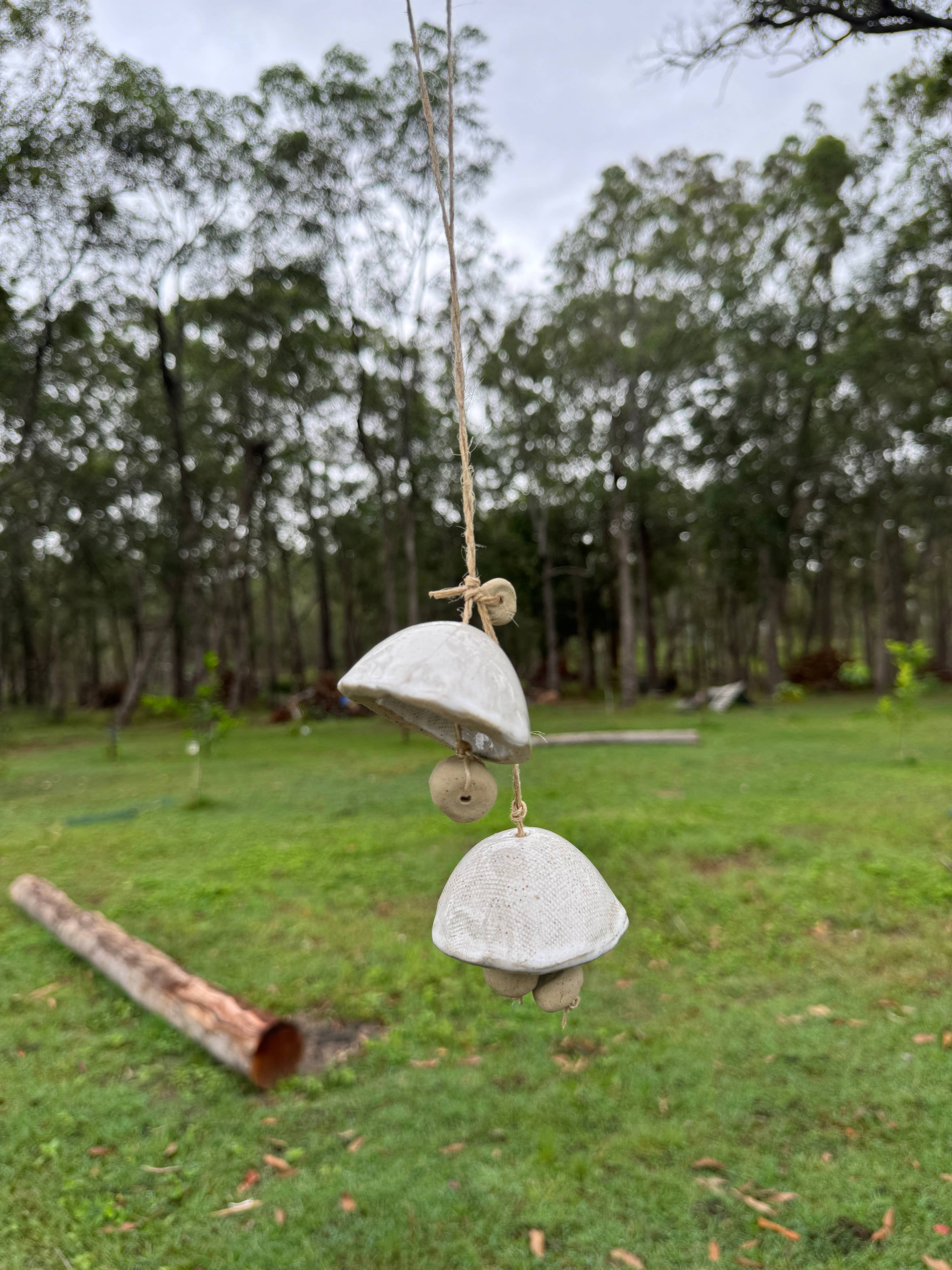 Ceramic Mushroom Bells: 5 Bells