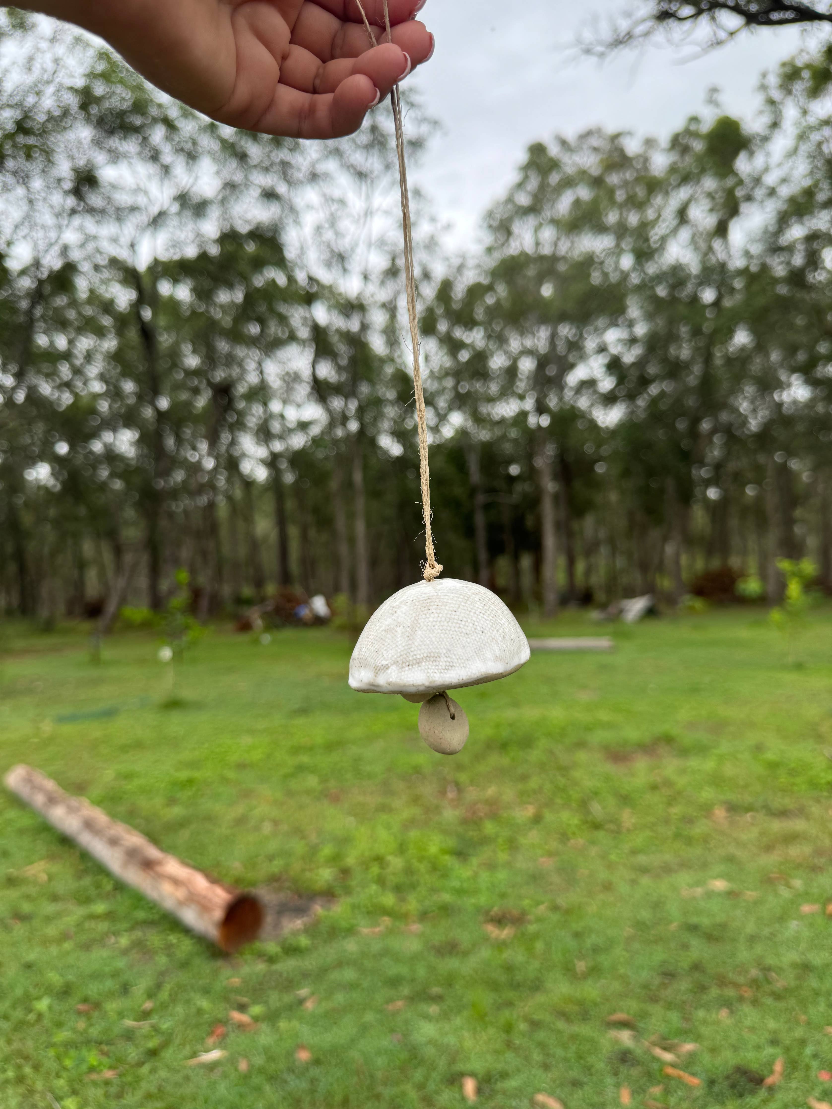 Ceramic Mushroom Bells: 5 Bells
