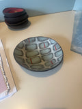 Medium ceramic bowl with blue oval detail - Jen Swan