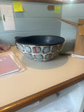 Extra large bowl with blue circles - Jen Swan