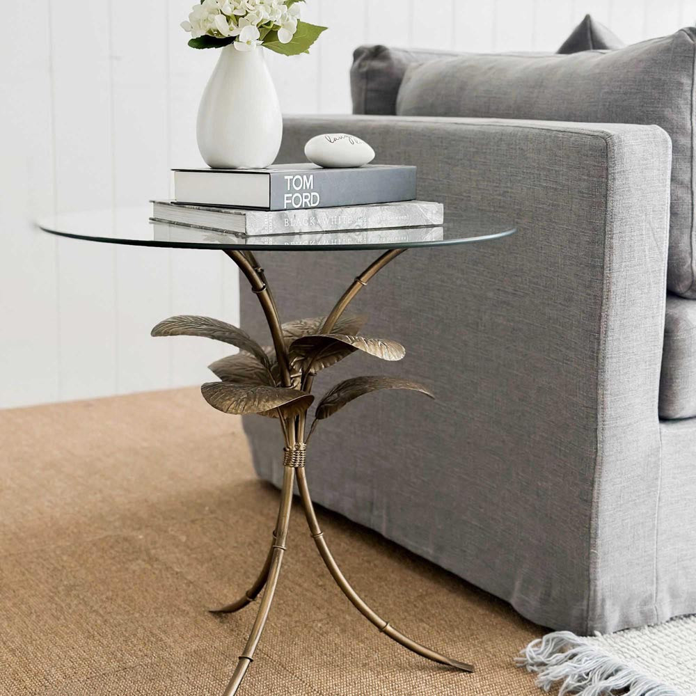 Amari Gold Leaf side table