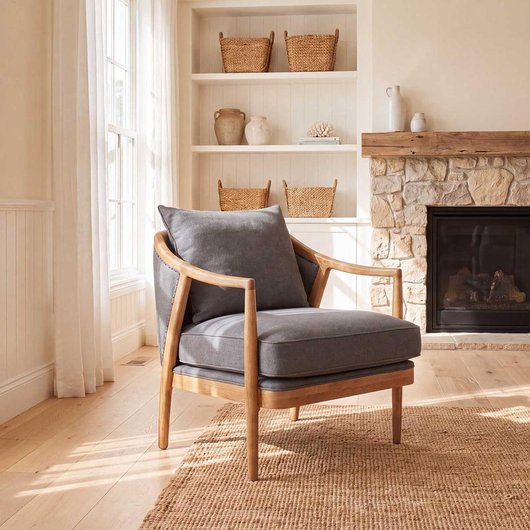 Asteria linen occasional chair
