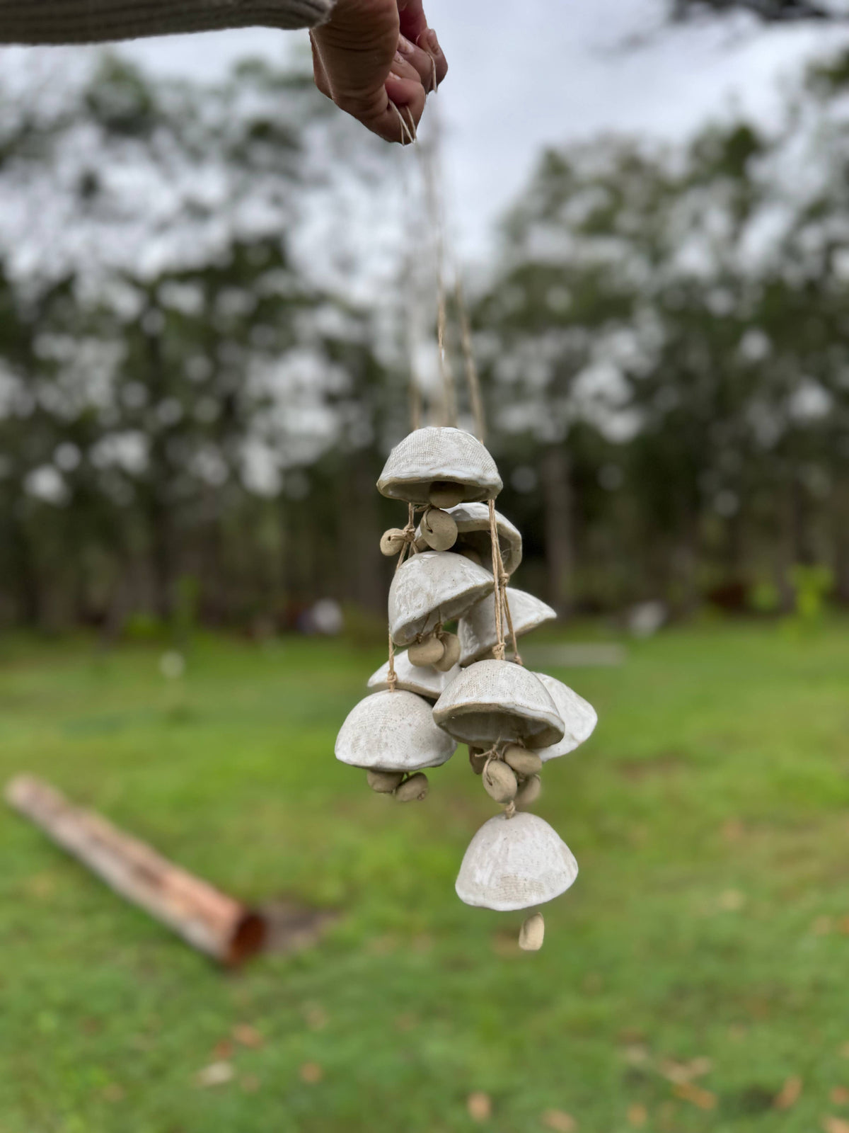 Ceramic Mushroom Bells: 5 Bells
