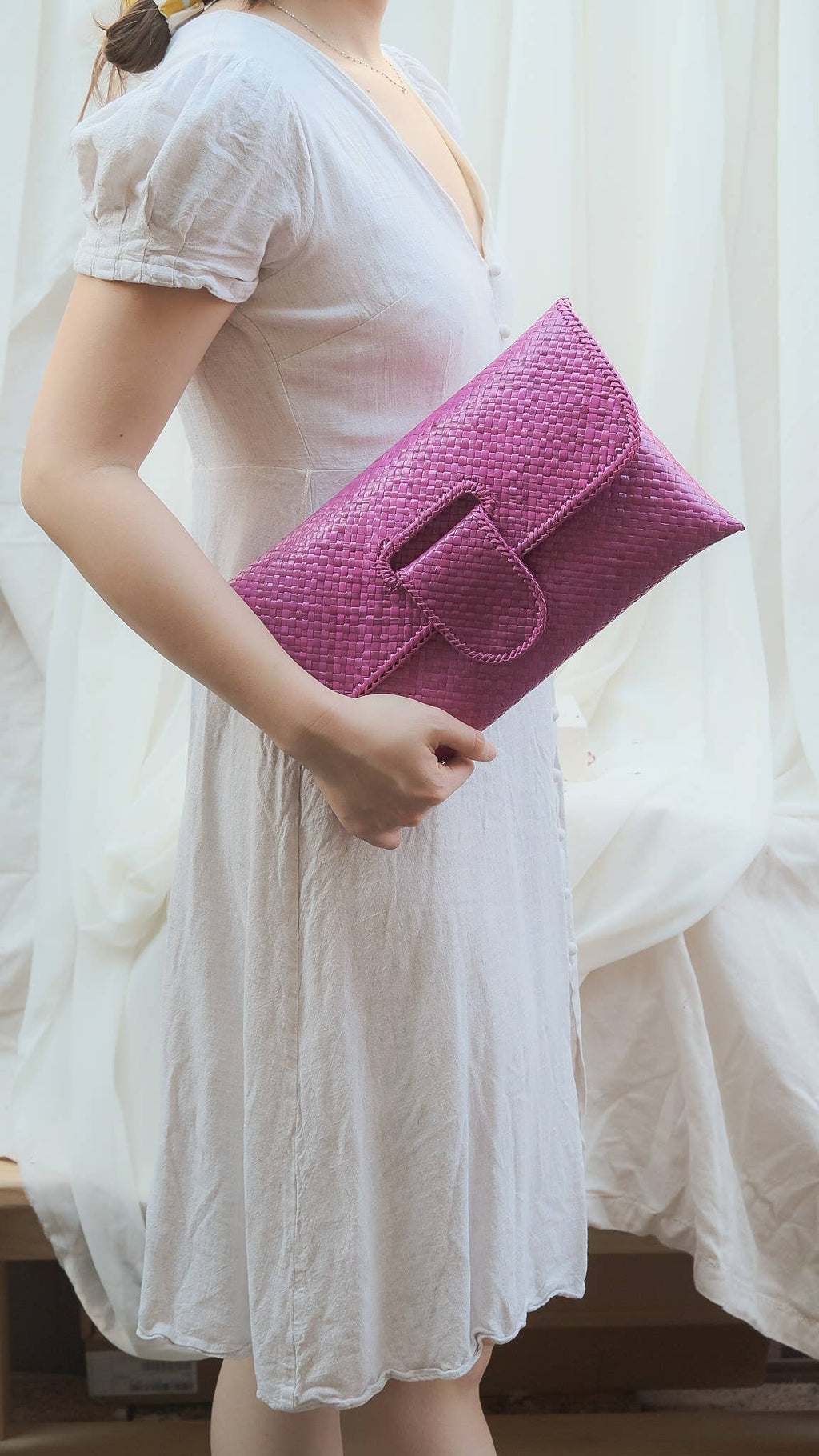 Willow Envelope Clutch: Blue