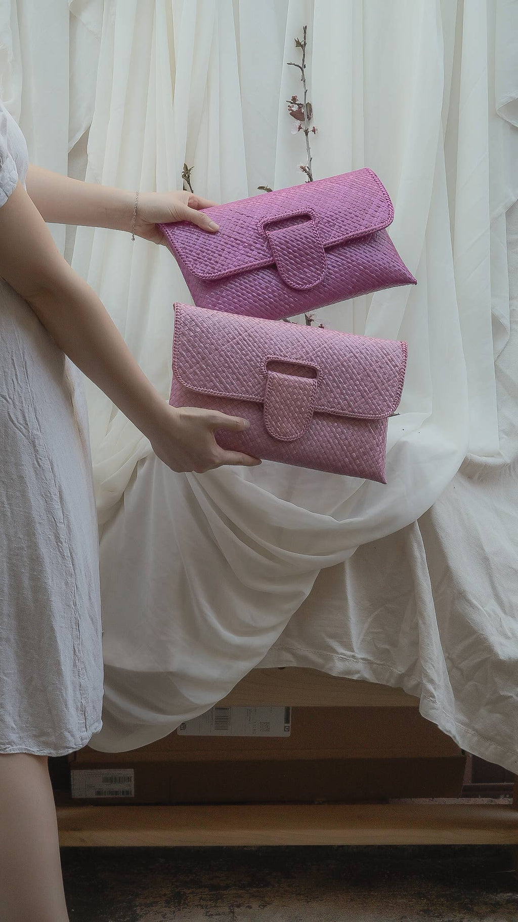 Willow Envelope Clutch: Blue
