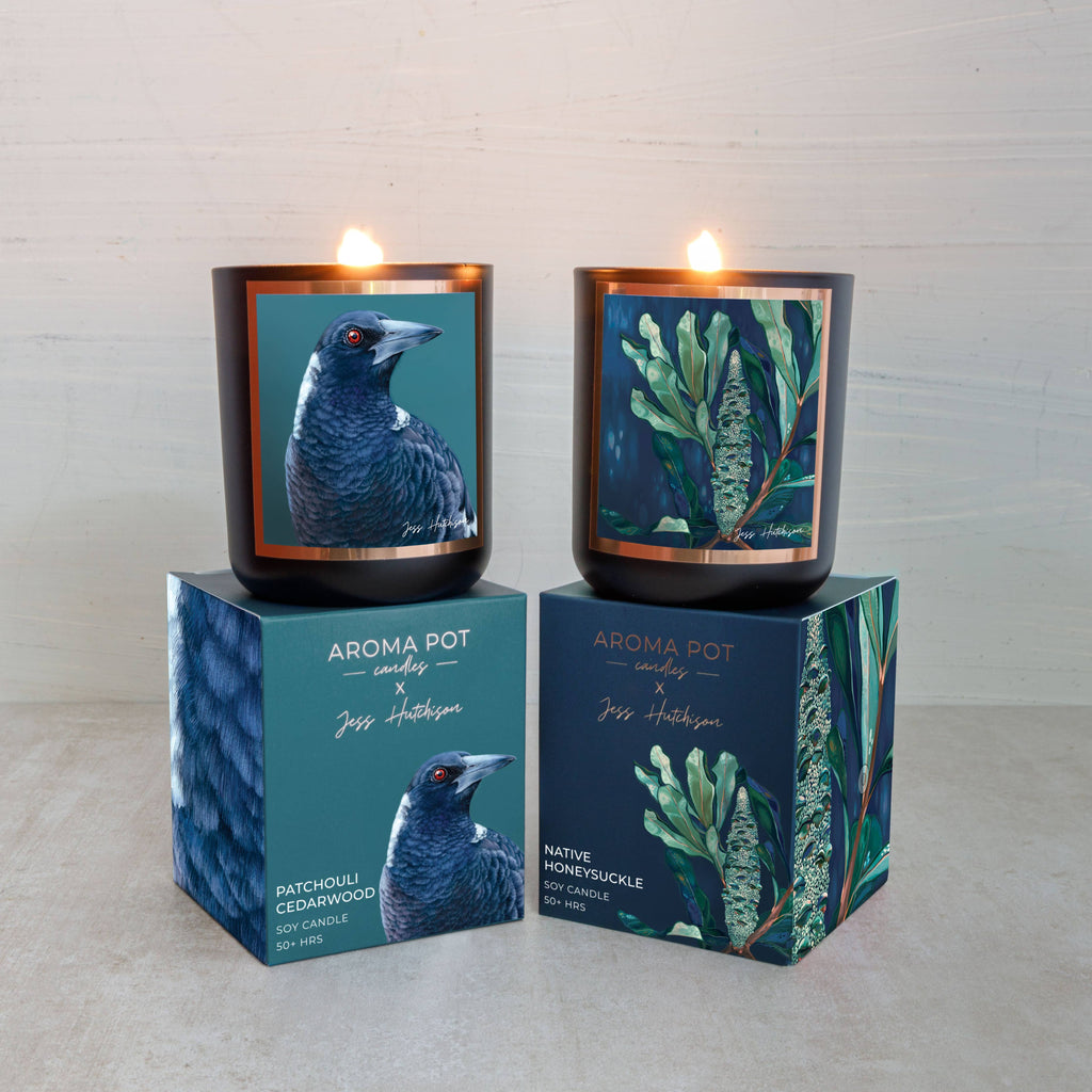 Australian artist soy candle | Patchouli Cedarwood | 50+hrs