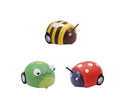 Toyslink Wooden Pull Back Animal-Bee, Frog and Ladybug