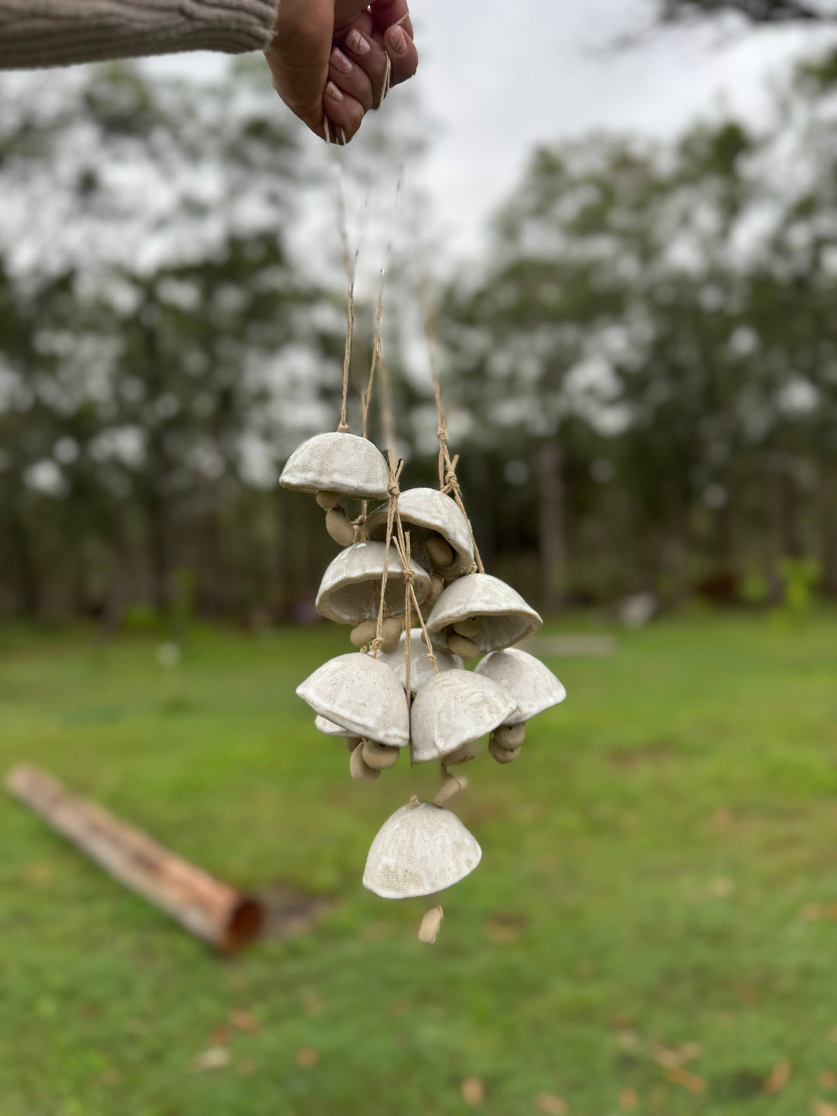 Ceramic Mushroom Bells: 5 Bells