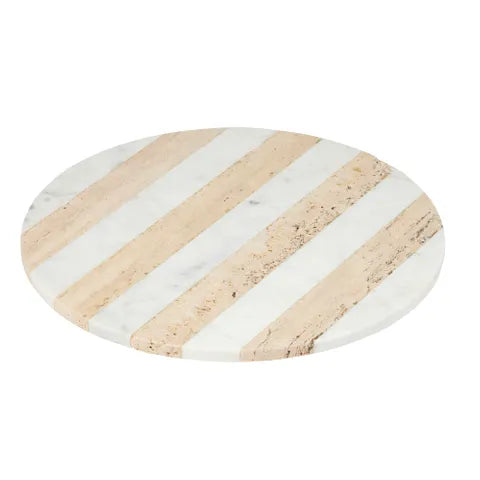 Tia travertine/Marble rnd board 35cm