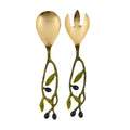 Omara Steel and Brass Salad Servers