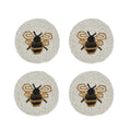 Bee beaded coasters 4 pack