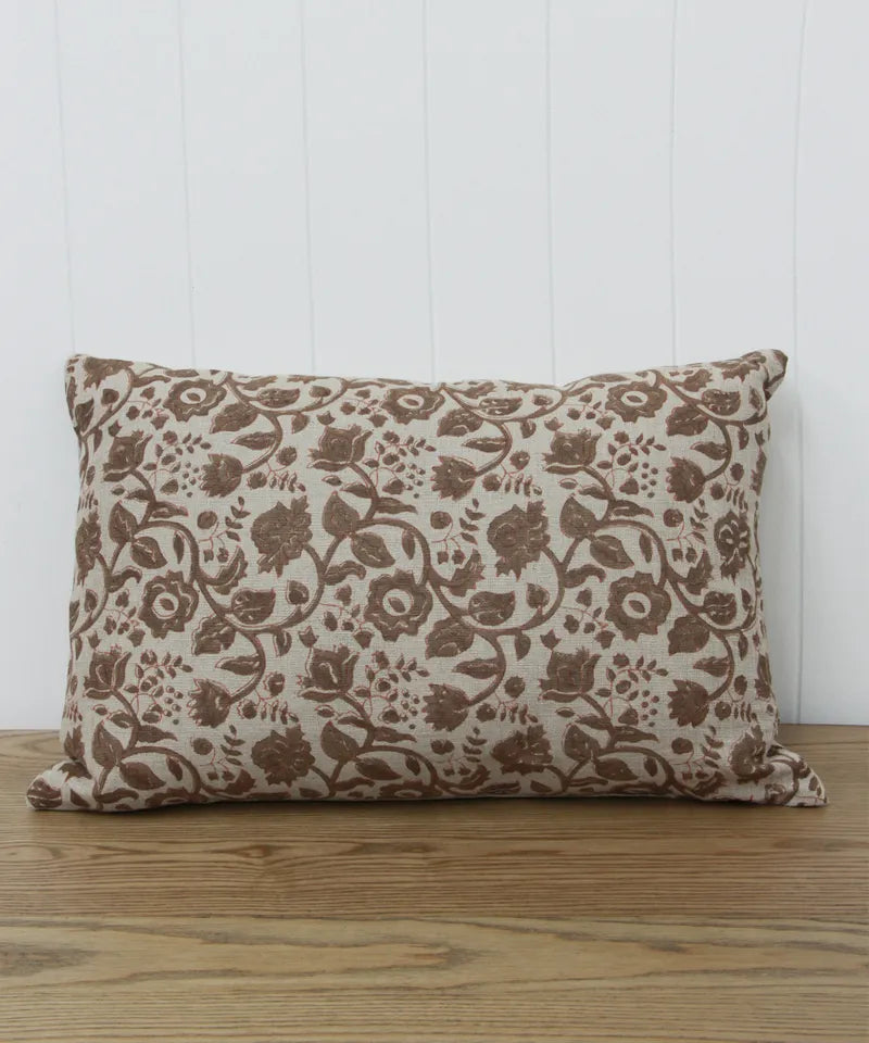 Petro floral cushion with feather insert